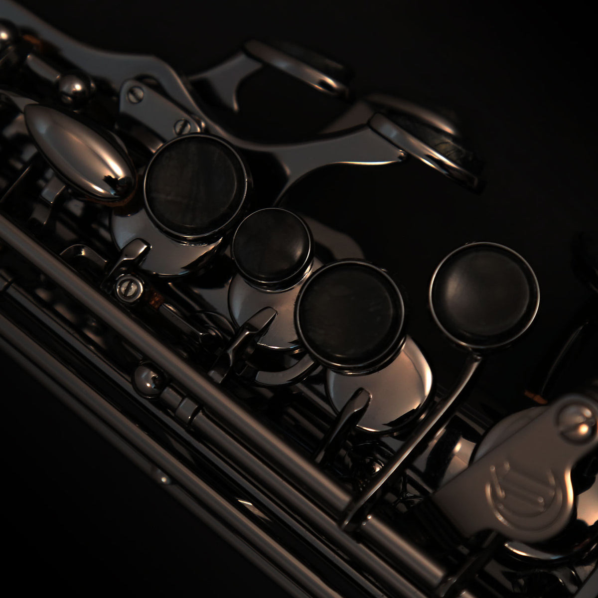 Cannonball SC5-B Big Bell® Stone Series® Sassofono soprano curvo – Nichel nero lucido