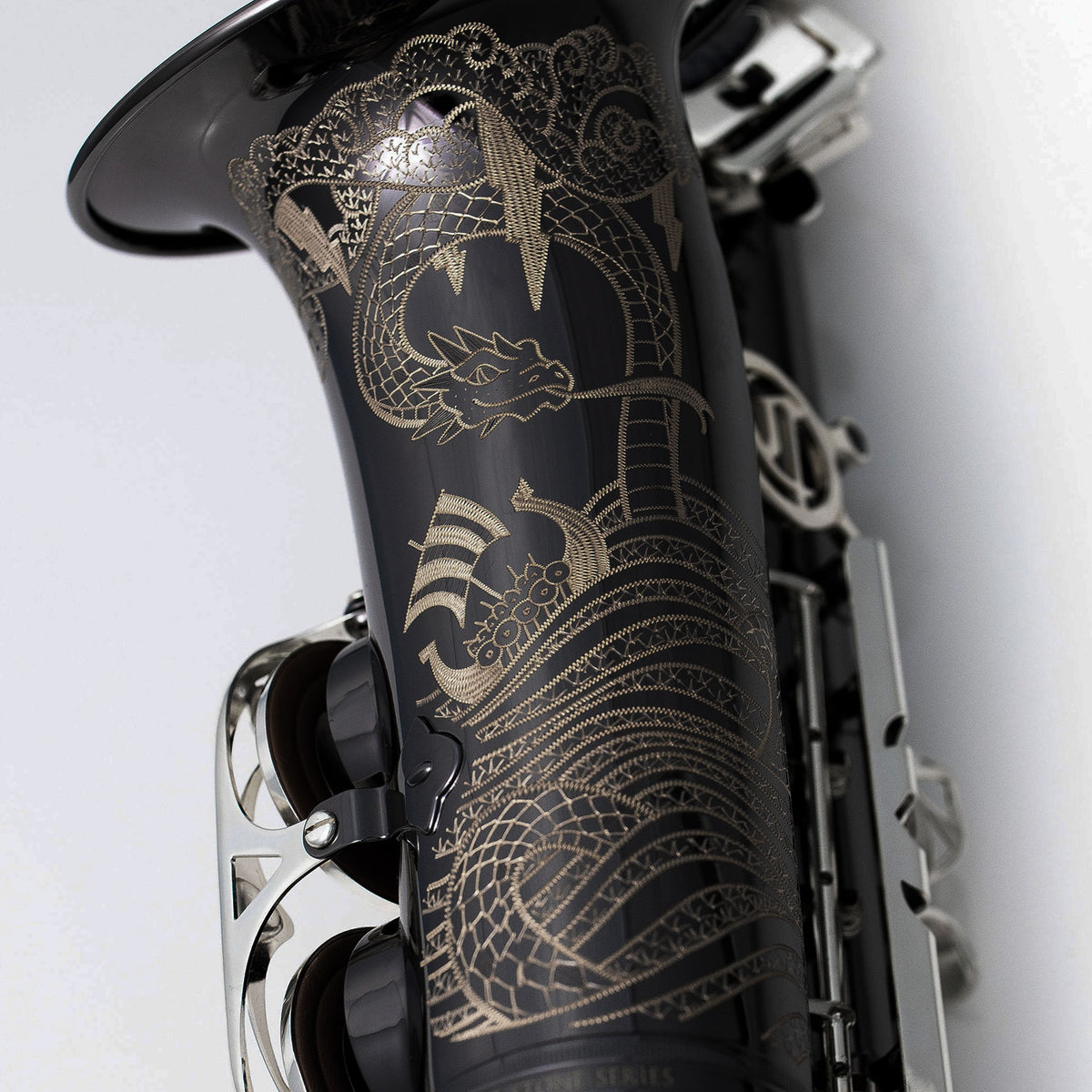 Cannonball T5-BS Big Bell® Stone Series® Tenor Saxophone – Black Nickel / Silver-Plated Keys
