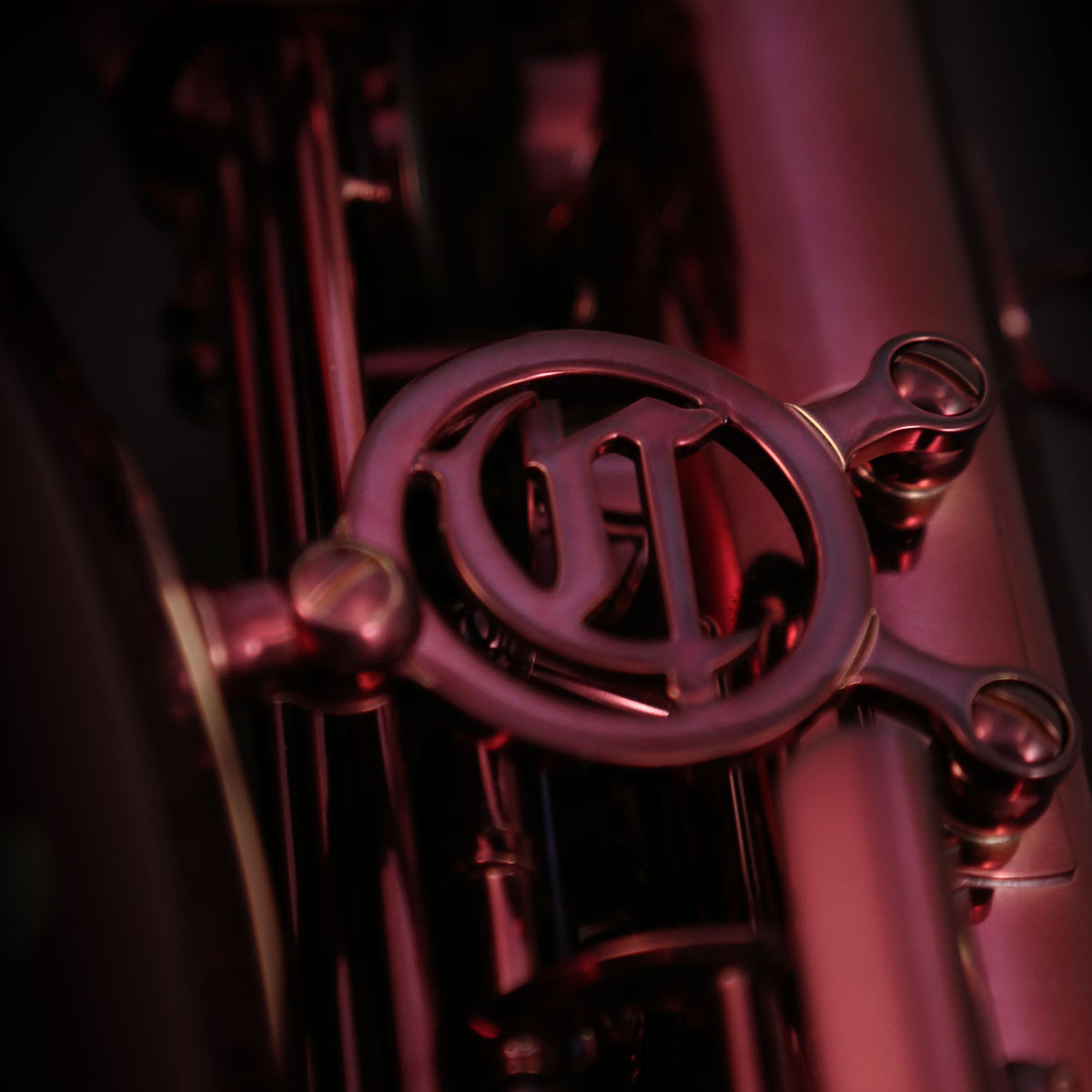 Cannonball A5-R altsaxofoon — klepmechaniek, logo