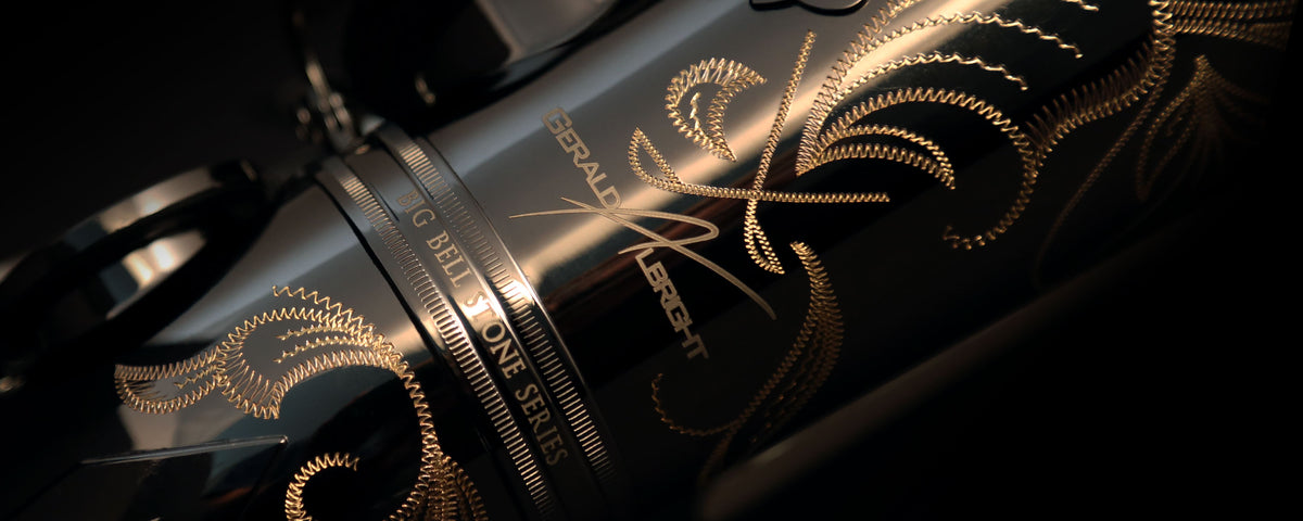 Cannonball GA5-B alto saxophone – body engraving close-up