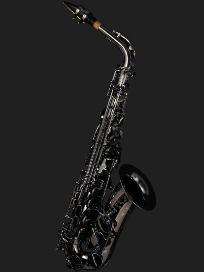 Cannonball A4-B altsaxofoon — afwerking: gepolijst zwartnikkel