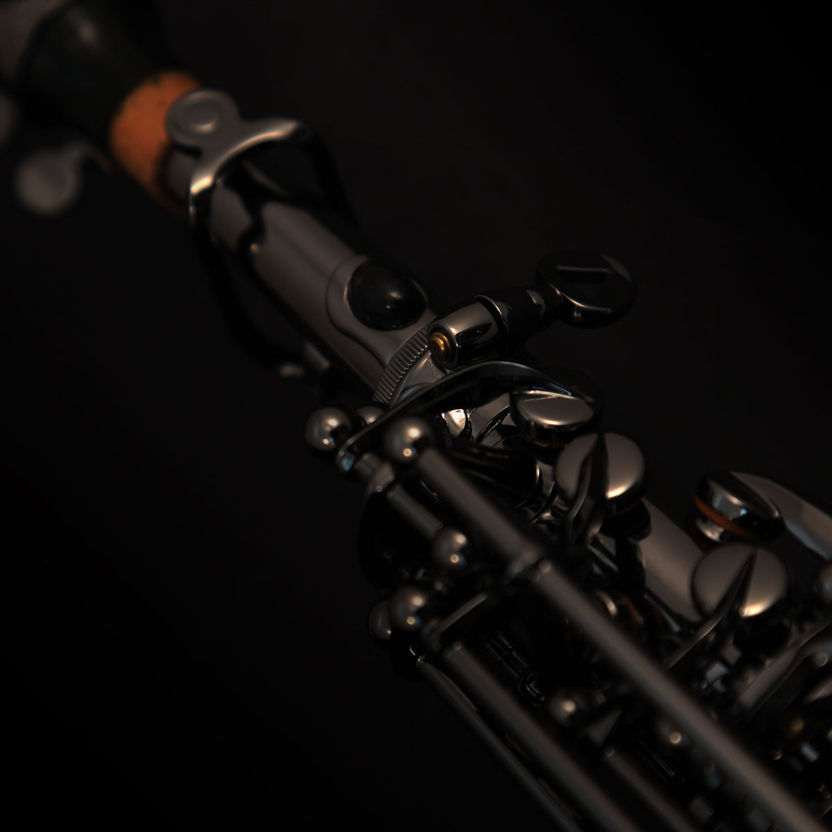 Cannonball S5-B Big Bell® Stone Series® Straight Soprano Saxophone – Polished Black Nickel — product image 2