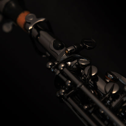 Cannonball SC5-B Big Bell® Stone Series® Sassofono soprano curvo – Nichel nero lucido