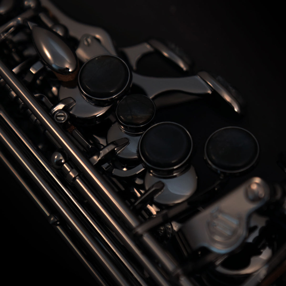 Cannonball SC5-B Big Bell® Stone Series® Sassofono soprano curvo – Nichel nero lucido