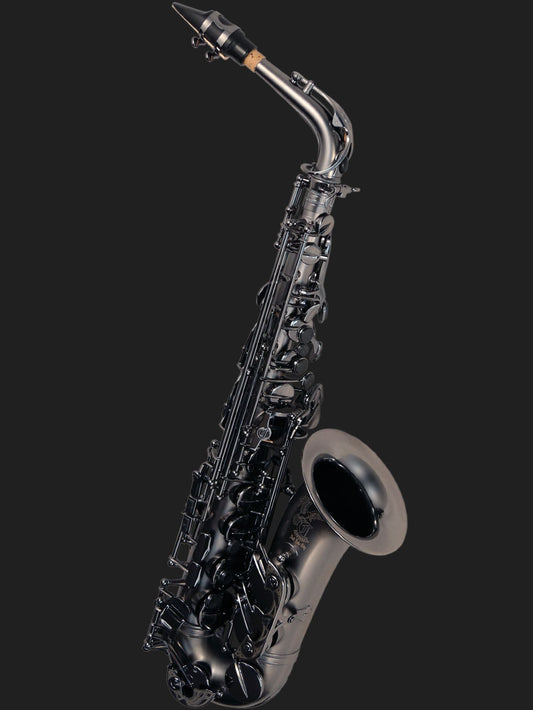 Cannonball A5-B Ice B Big Bell Stone Series alto saxophone – Raven iced black finish