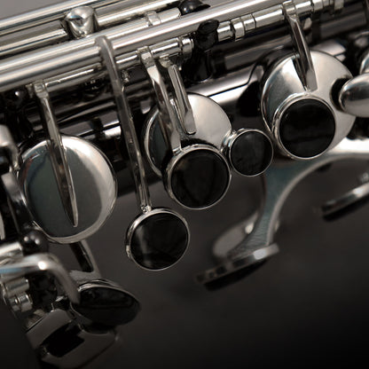 Cannonball T5-BS Big Bell® Stone Series® Tenor Saxophone – Black Nickel / Silver-Plated Keys