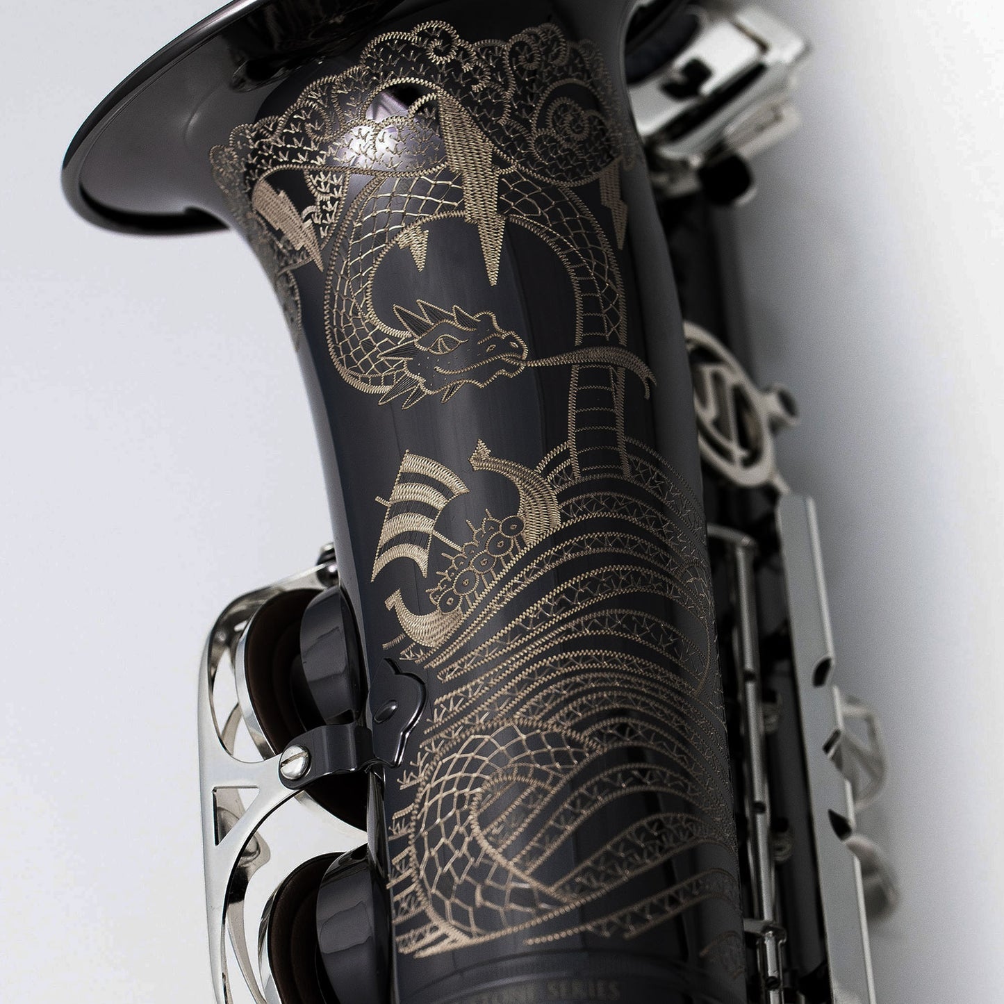 Cannonball T5-BS Big Bell® Stone Series® Tenor Saxophone – Black Nickel / Silver-Plated Keys