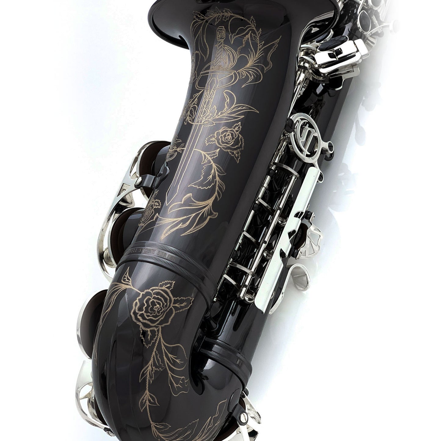 Cannonball T5-BS Big Bell® Stone Series® Tenor Saxophone – Black Nickel / Silver-Plated Keys