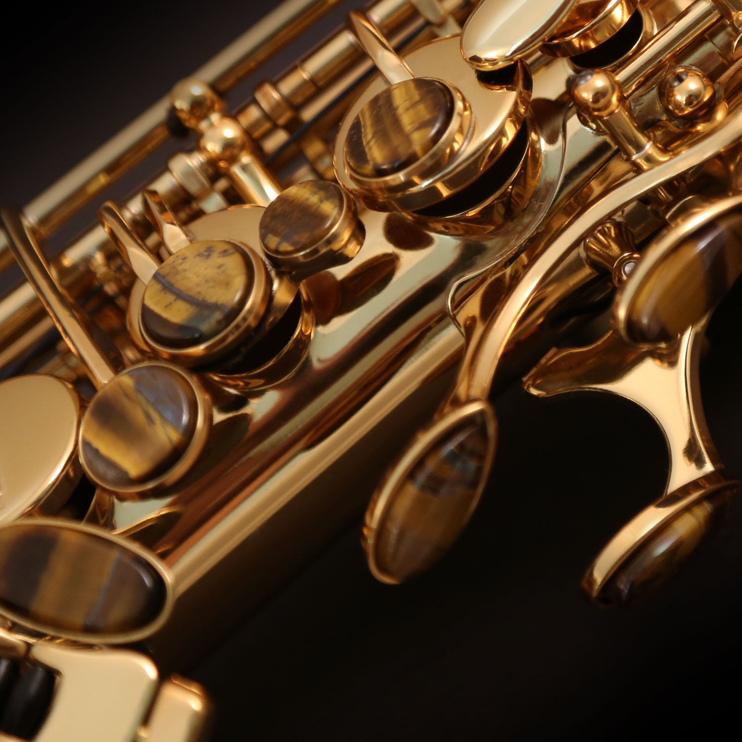 Cannonball A4-L alto saxophone lower keywork in gold lacquer