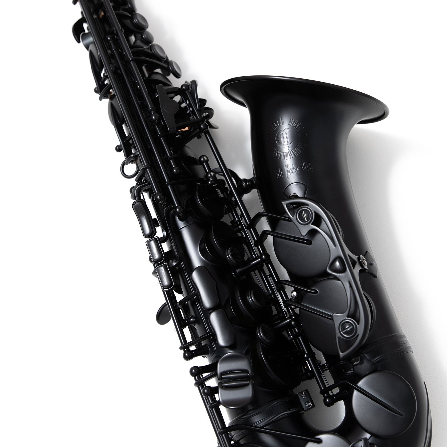 Cannonball A5-M alto saxophone – matte black body and keywork detail