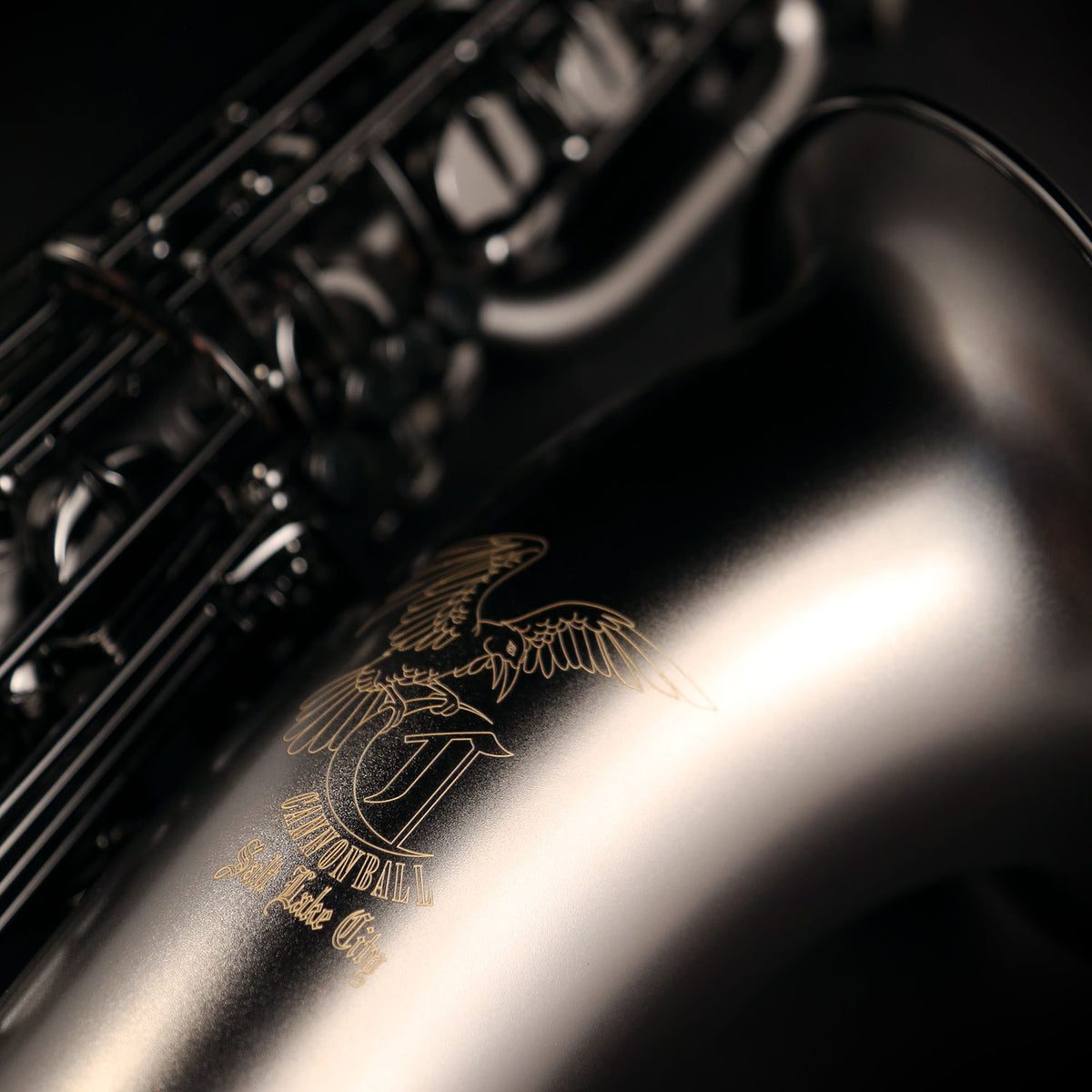 Cannonball B5-B Ice B Big Bell® Stone Series® Baritonsaxophon – The Raven® Iced Black