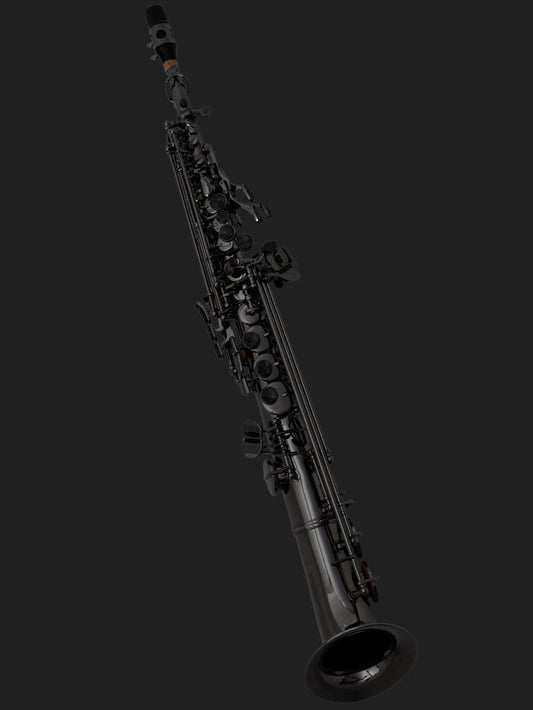 Cannonball SA5-B Big Bell Stone Series ARC soprano saxophone – Polished Black Nickel