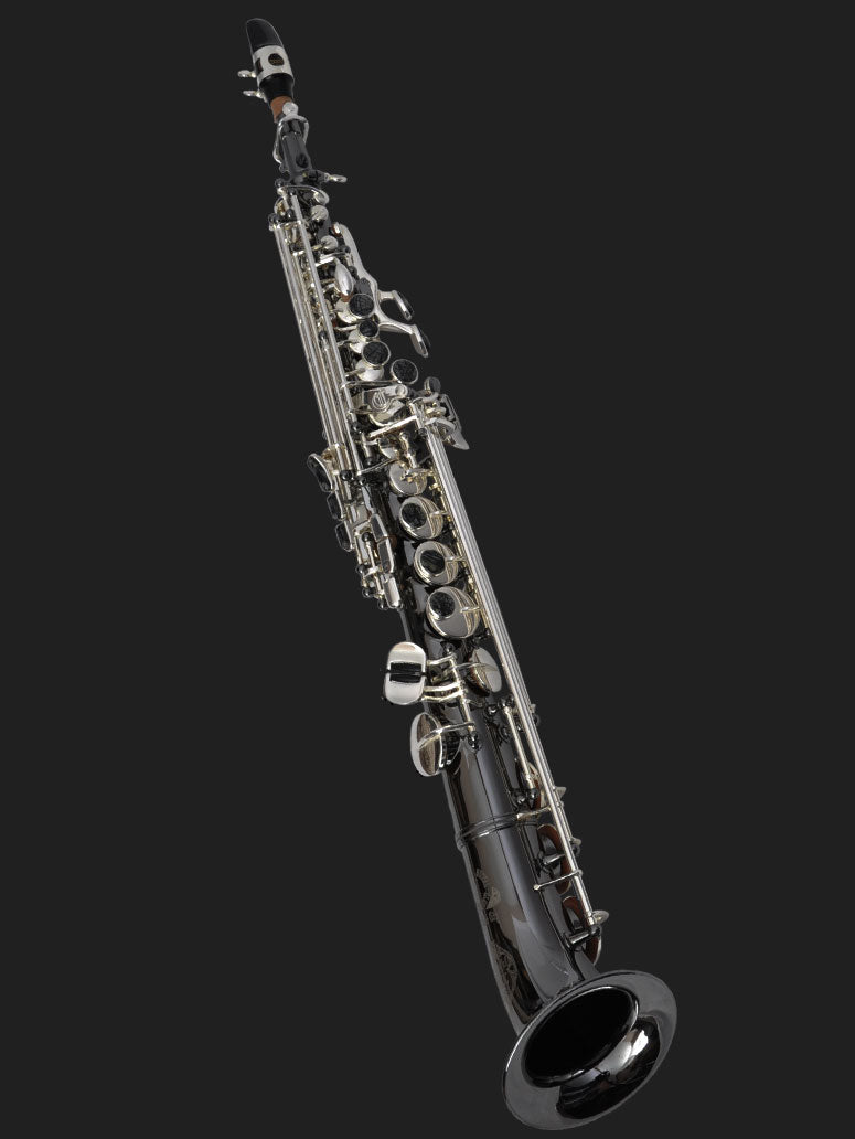 Sassofono soprano Cannonball SA5-BS – in nichel nero, chiavi argentate
