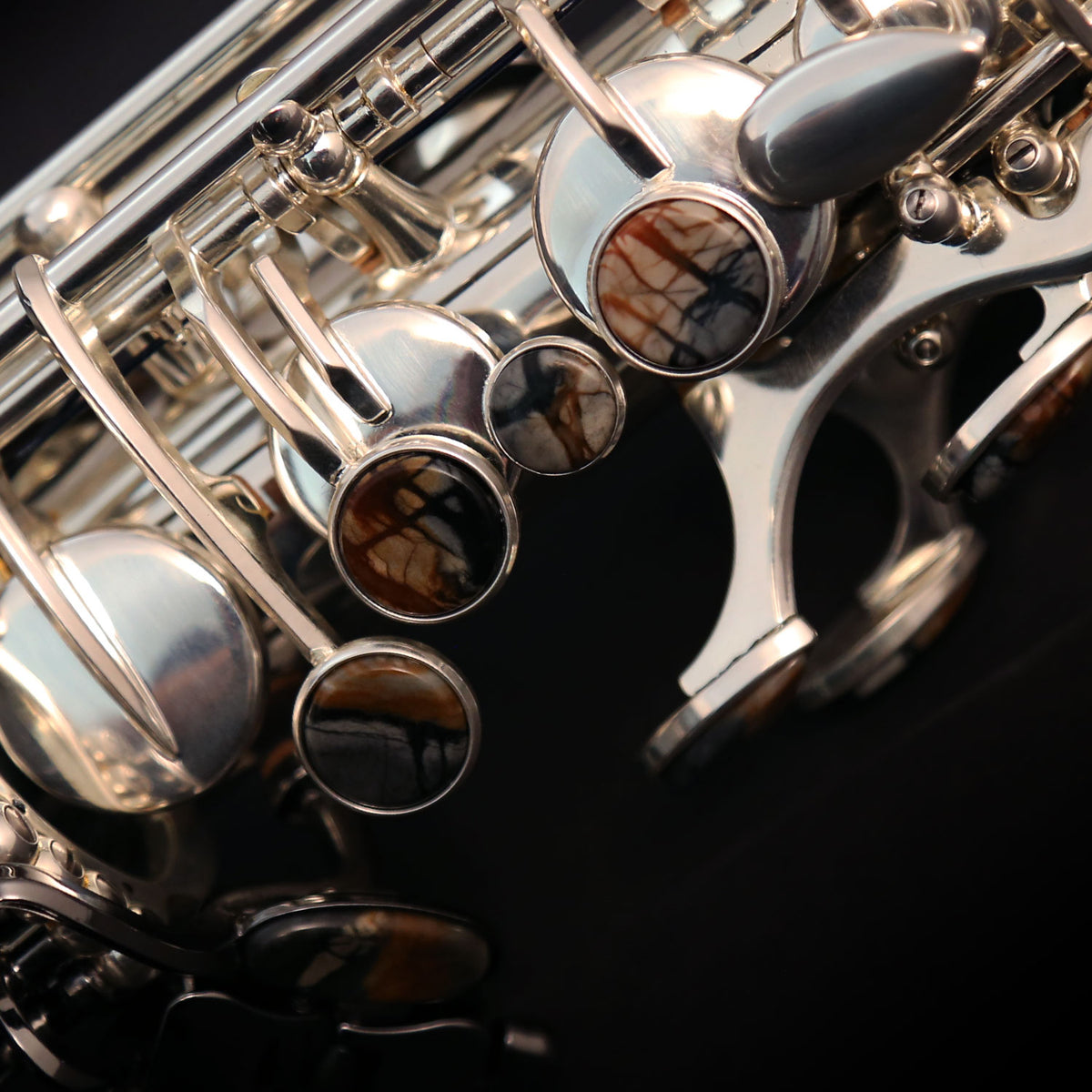 Cannonball GSC5-SB Gerald Albright Signature Series Sassofono soprano curvo – Argento / nichel nero