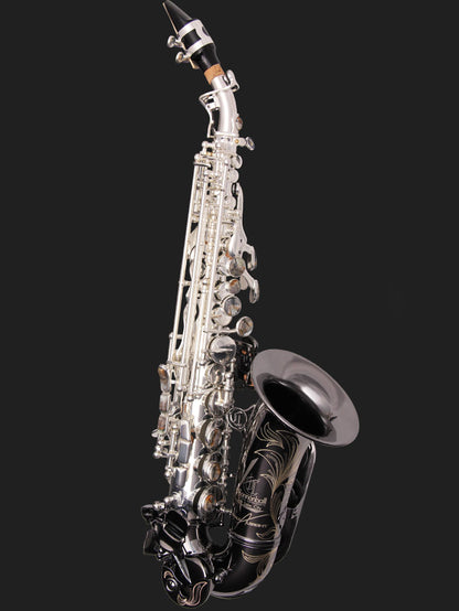 Cannonball GSC5-SB Gerald Albright Signature Series Sassofono soprano curvo – Argento / nichel nero