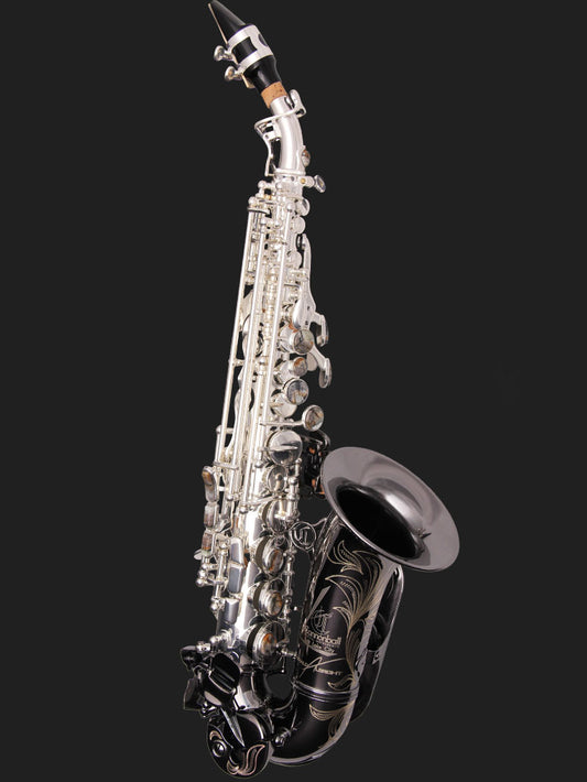 Cannonball GSC5-SB Gerald Albright Signature Series Curved Soprano Saxophone – Silver / Black Nickel