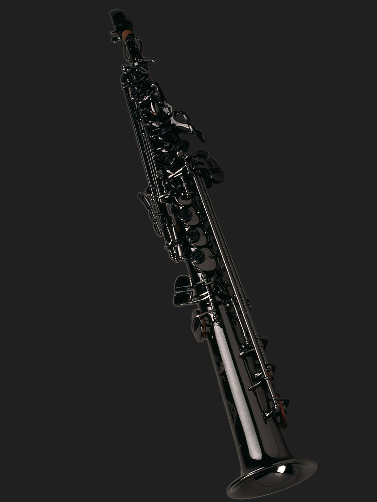 Cannonball S5-B Big Bell® Stone Series® Straight Soprano Saxophone – Polished Black Nickel — product image 1