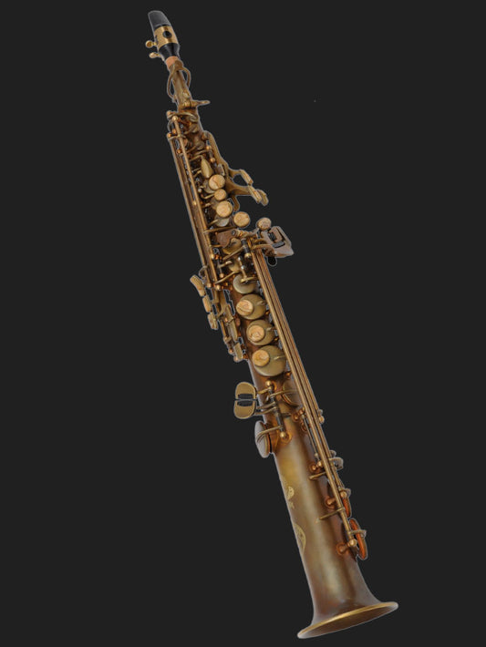 Cannonball S5-BR Big Bell® Stone Series® Sassofono soprano diritto – The Brute® Aged Brass