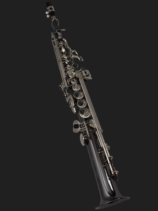 Cannonball S5-BS Big Bell® Stone Series® Sassofono soprano diritto – Nichel nero / chiavi argentate