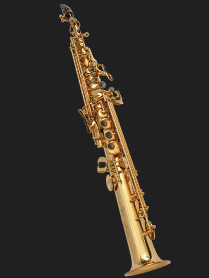 Cannonball S5-L Big Bell® Stone Series® Straight Soprano Saxophone – Rich Gold Lacquer