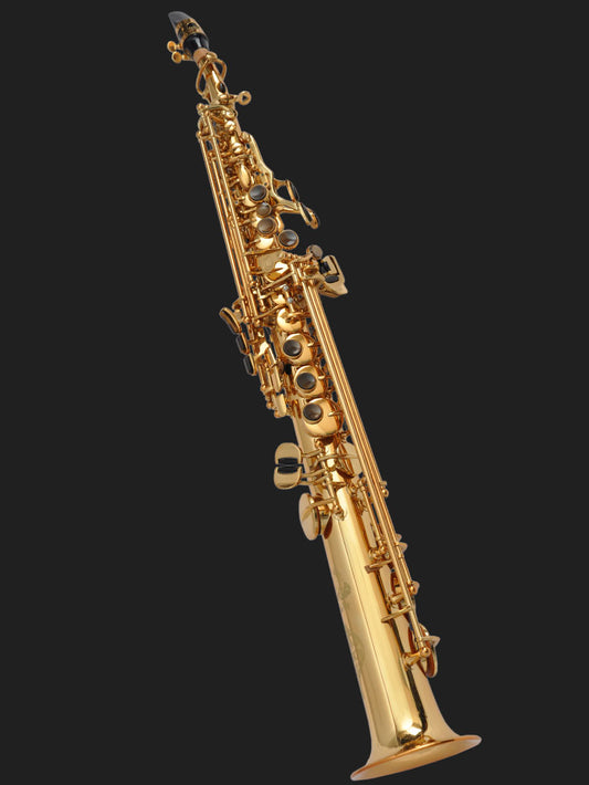 Cannonball S5-L Big Bell® Stone Series® Straight Soprano Saxophone – Rich Gold Lacquer
