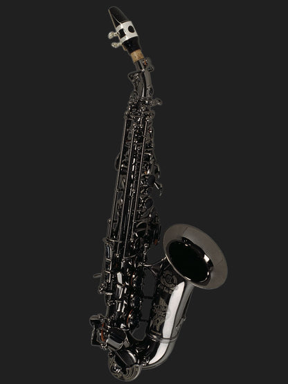 Cannonball SC5-B Big Bell® Stone Series® Sassofono soprano curvo – Nichel nero lucido