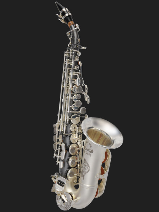 Cannonball SC5-HS Big Bell® Stone Series® Curved Soprano Saxophone – Hotspur™ Iced Black / Silver